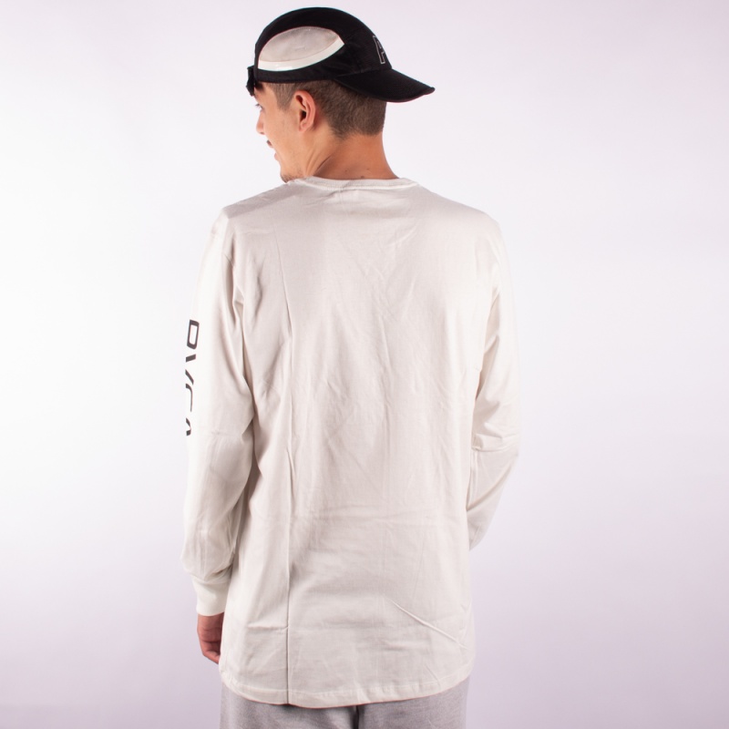 Camiseta Manga Longa RVCA Anp Branco